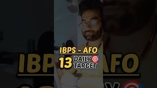 1330 IBPS AFO SO TARGET 🎯 shorts [upl. by Doelling]