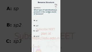 NEET Chemistry What Type of Hybridization is Present in the Carbon Atoms of Benzene hydrocarbons [upl. by Selec]