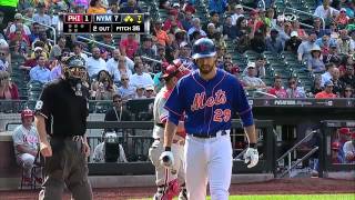 Ike Davis Check Swing quotJesus Christquot [upl. by Almeeta]