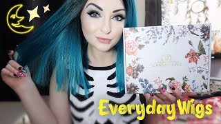 EverydayWigs  Turquoise Synthetic Wig Review amp Try On [upl. by Oremo]