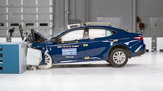 2025 Toyota Camry updated moderate overlap IIHS crash test [upl. by Adnirim]