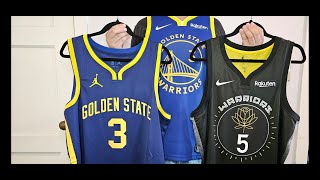 202223 Golden State Warriors City Edition and Statement Edition Swingman Jerseys Looney and Poole [upl. by Nairehs228]