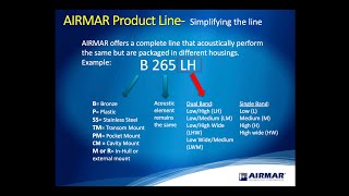 Transducer University  Simplifying the Airmar Product Line [upl. by Shanie]