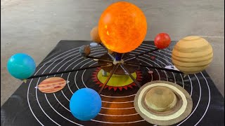 Solar system Working Model Making Science Project For school colleges science exhibition [upl. by Anaizit]