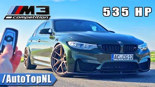 535HP BMW M3 F80 REVIEW on AUTOBAHN NO SPEED LIMIT by AutoTopNL [upl. by Sillihp]