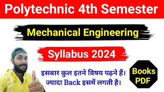 Polytechnic Mechanical Engineering 4th Semester Syllabus  Mechanical Engineering 4th Sem Subjects [upl. by Ykcaj822]