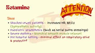 MRCEM PRIMARY  Pharmacology Ketamine foamed emergencymedicine mrcem emergency [upl. by Yrrap]