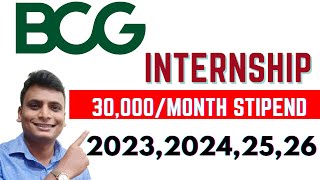 BCG Hiring Interns 30000 Rs Stipend SDE Role  Internship For 2023202420252026 Batch Students [upl. by Bennet]