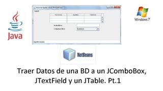 JAVA  Traer datos desde una BD a un control JComboBox JTable y JTable Pt1 [upl. by Akoyn]