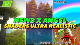 MANTAPZ  SHADERS ULTRA REALISTIC MCPE 120 TERBAIK  Newb x Angel Shaders rtx shaders minecraft [upl. by Niran]