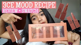 REVIEW  SWATCH 3CE MOOD RECIPE LIP COLOR FOR TAN SKIN [upl. by Matias]