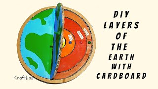 DIY Layers of the Earth Model with Cardboard  Earth Science TLM [upl. by Calmas]