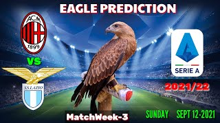 AC MILAN vs LAZIO PREDICTION  Serie A 202122  Eagle Prediction [upl. by Reaht]