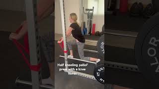 Half kneeling pallof press with a knee hover [upl. by Rawdin546]