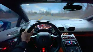 LAMBORGHINI HURACAN STRAIGHT PIPED POV DRIVE [upl. by Ainorev]