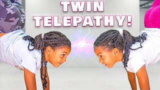 Twin Telepathy Challenge Gymnastics Edition [upl. by Monney]