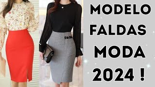 FALDAS DE MODA 2024  MODELOS Y ESTILOS DE FALDAS 2024 [upl. by Levon181]