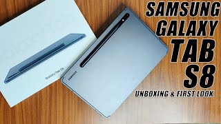 Samsung Galaxy Tab S8 5G Unboxing First Impressions amp Specifications [upl. by Aeli714]