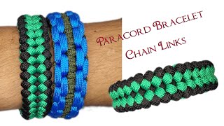 Unique How To Make Paracord Bracelet Chain Wrap [upl. by Elgar507]