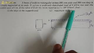 Deflection of beams 07 double integration method simply supported beam with udl over whole span [upl. by Nallaf]