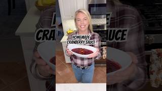 HOMEMADE CRANBERRY SAUCE thanksgivingfood thanksgivingdinner thanksgiving [upl. by Bary]