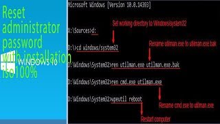 Reset password administrator Windows 10 with installation iso [upl. by Awhsoj83]