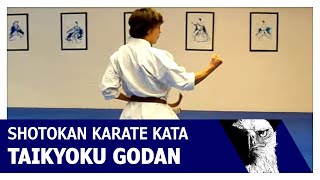 Taikyoku Godan Shotokan Karate Kata [upl. by Enytsirhc]