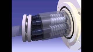 Axialkolbenpumpe  Axial Piston Pump  DMU Funktionssimulation CATIA V5 R20 [upl. by Acir]