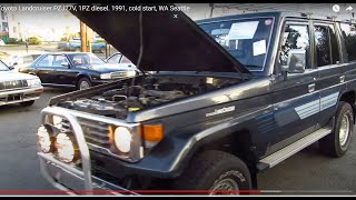 1991 Toyota Landcruiser PZJ77V 1PZ diesel 5 CYLINDER  cold start WA Seattle [upl. by Grosz62]