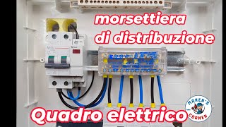 impianti elettrici abitazione morsettiera di distribuzione collegamenti [upl. by Turrell]