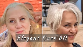 Elegant Short Haircuts For Women Over 50 60  Easy To Style Short Hair By Top Level Salon [upl. by Nerrad]