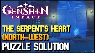 Genshin Impact  The Serpents Heart NorthWest Puzzle Solution [upl. by Aerua321]