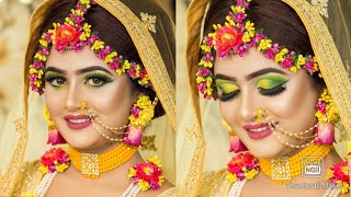 Holud Bridal Makeup Tutorial  Nadia’s Makeover [upl. by Ylyl]