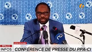 Conférence de Presse du PPACI animé par son Président Exécutif Le Ministre Dano DJÉDJÉ [upl. by Johppa]