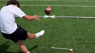 Giancarlo Chanine kicks 55 Yard Field Goal at kicking camp [upl. by Edny]