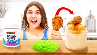 TURN THIS SLIME INTO FOOD CHALLENGE [upl. by Flo]