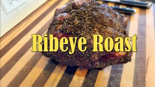 Smoked Ribeye Roast  Myron Mixon Barq 2400 [upl. by Ayouqes130]