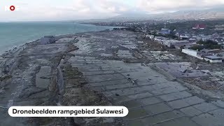 DRONE Luchtbeelden tonen verwoesting in Palu Sulawesi na aardbeving en tsunami [upl. by Roseline41]