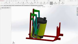 Mechanism to Empty Acid Barrel in SolidWorks [upl. by Casimir]