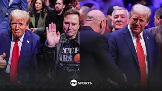 🇺🇸 Presidentelect Donald Trump arrives at Madison Square Garden alongside Elon Musk UFC309 😮‍💨 [upl. by Unni840]