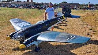 HEINKEL HE 111 BOMBER  2 x STUKA DIVEBOMBERS DISPLAY AT STOW MARIES RC MODEL AIRCRAFT EVENT  2024 [upl. by Roxanna]