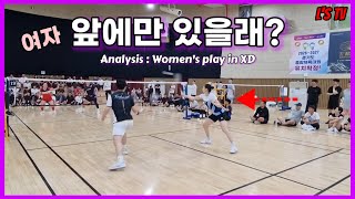 혼복하는 여자분들 언제까지 앞에만 있을건가요Badminton Analysis  Girls play in XD [upl. by Fabien802]