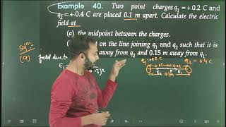 Ex40 Electric Charges and Fieldtwo point charges q12uc and q24uc are placed at distance 1m ap [upl. by Roxie]