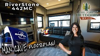 BEAUTIFUL Luxury Fifth Wheel w MAN CAVE  RiverStone 442MC [upl. by Enirhtak775]