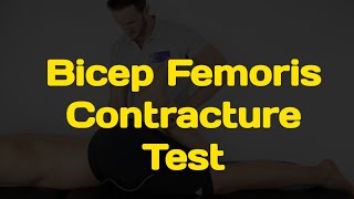 Biceps femoris contracture test  Hamstring contracture [upl. by Oliva]