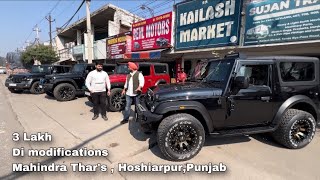 3 LAKH DI Modification  Mahindra Thar  Many More Accessories For Cars  Behl MotorsHoshiarpur Pb [upl. by Jonell]