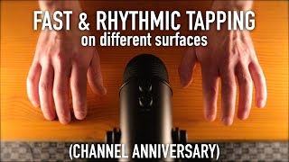 ASMR Fast amp Rhythmic Tapping On Different Surfaces No Talking [upl. by Eziechiele647]