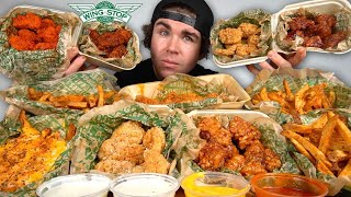 WINGSTOP BONELESS WINGS MUKBANG CHEESY VOODOO FRIES Chicken Tenders [upl. by Iggy]