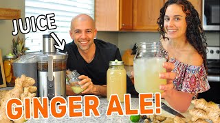 Homemade GINGER ALE with Ginger JUICE Spicy Ginger Beer Recipe [upl. by Porta]