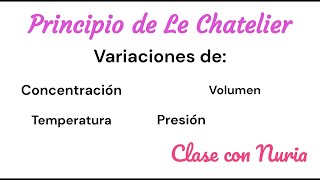 Principio de Le Chatelier [upl. by Capone]